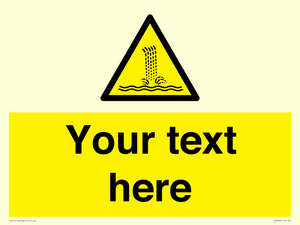 Custom warning artificial waterfall